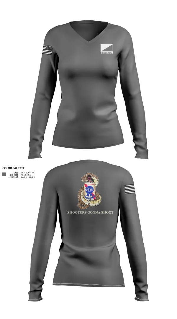 Womens Long Sleeve Vneck Shirt, 3rd Cavalry regiment, , Teamtime, Team time, sublimation, custom sports apparel, team uniforms, spirit wear, spiritwear, sports uniforms, custom shirts, team store, custom team store, fundraiser sports, apparel fundraiser