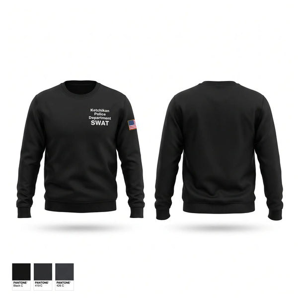 Crew Neck Sweatshirt, Ketchikan Police Department SWAT, Police, Teamtime, Team time, sublimation, custom sports apparel, team uniforms, spirit wear, spiritwear, sports uniforms, custom shirts, team store, custom team store, fundraiser sports, apparel fundraiser