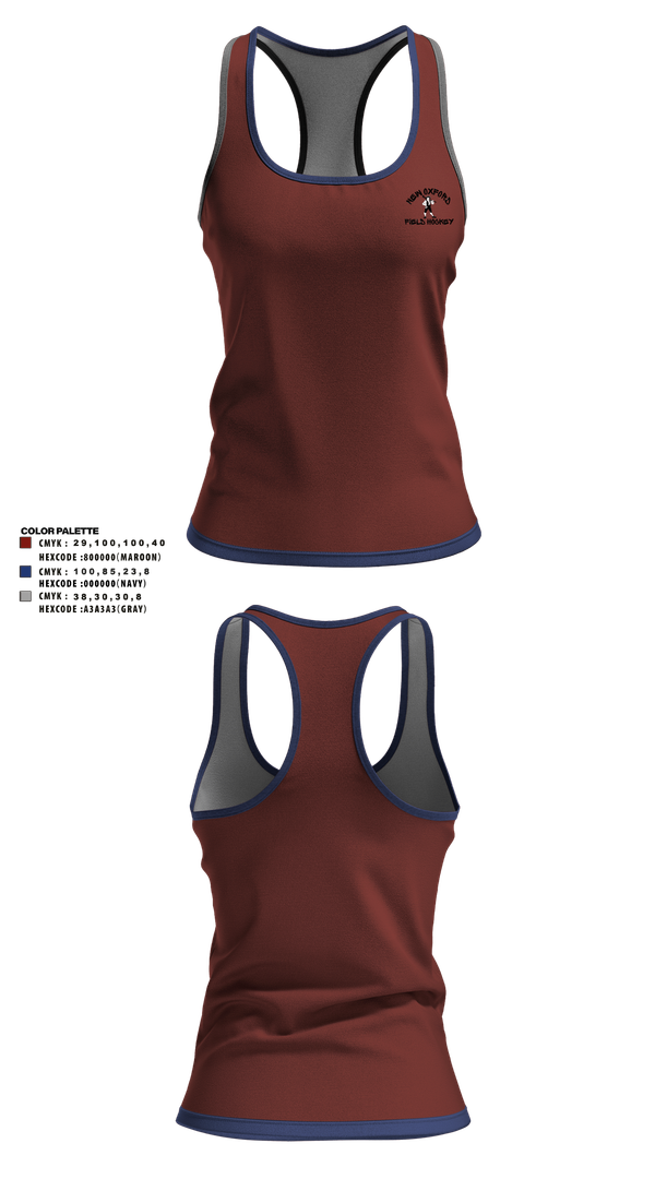 Tank Top, New Oxford Field Hockey, Field Hockey, Teamtime, Team time, sublimation, custom sports apparel, team uniforms, spirit wear, spiritwear, sports uniforms, custom shirts, team store, custom team store, fundraiser sports, apparel fundraiser