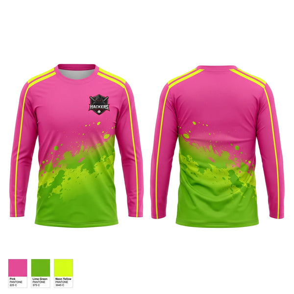 Long Sleeve Performance Shirt, Hackers Baseball Club, Baseball, Teamtime, Team time, sublimation, custom sports apparel, team uniforms, spirit wear, spiritwear, sports uniforms, custom shirts, team store, custom team store, fundraiser sports, apparel fundraiser