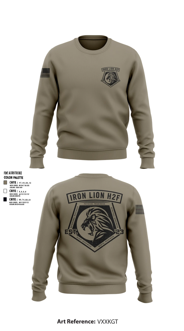 Crew Neck Sweatshirt, 35th CSB H2F, Army, Teamtime, Team time, sublimation, custom sports apparel, team uniforms, spirit wear, spiritwear, sports uniforms, custom shirts, team store, custom team store, fundraiser sports, apparel fundraiser