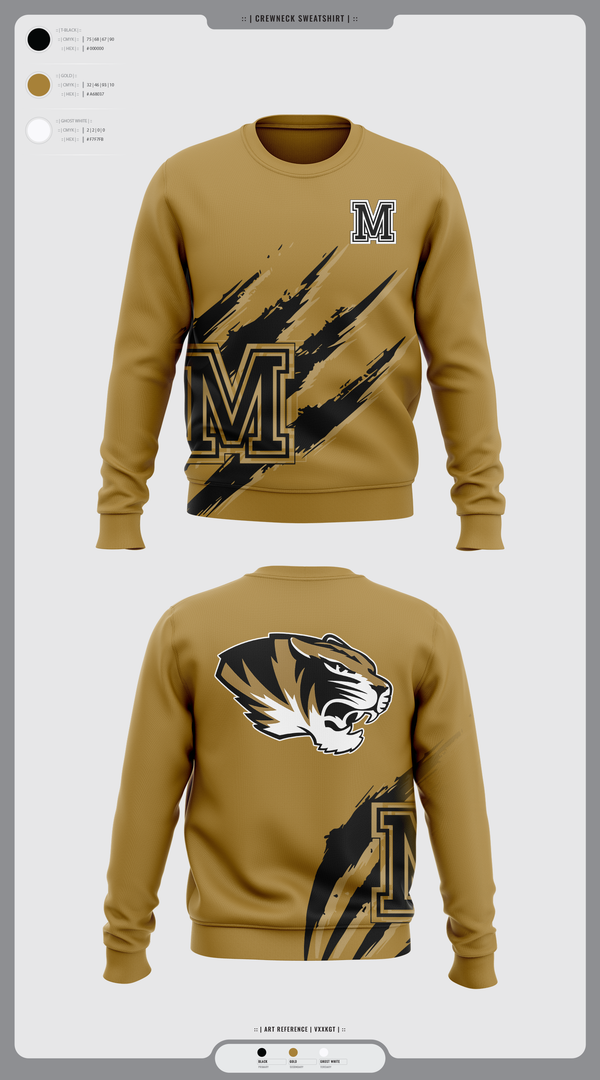 Crew Neck Sweatshirt, Marceline Tigers, , Teamtime, Team time, sublimation, custom sports apparel, team uniforms, spirit wear, spiritwear, sports uniforms, custom shirts, team store, custom team store, fundraiser sports, apparel fundraiser