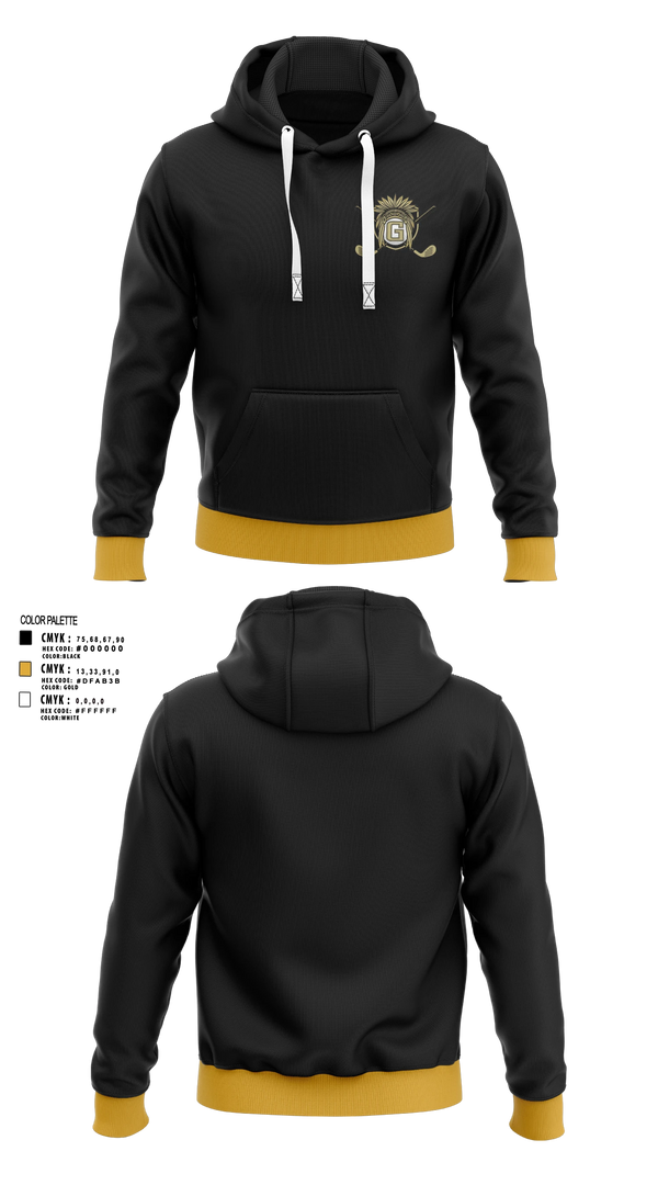 Hoodie, Gaffney Indians, Golf, Teamtime, Team time, sublimation, custom sports apparel, team uniforms, spirit wear, spiritwear, sports uniforms, custom shirts, team store, custom team store, fundraiser sports, apparel fundraiser