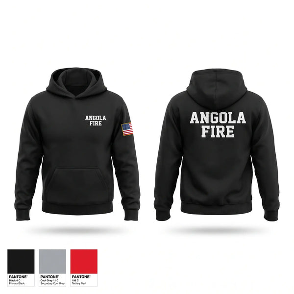 Hoodie, Angola Fire, Fire Department, Teamtime, Team time, sublimation, custom sports apparel, team uniforms, spirit wear, spiritwear, sports uniforms, custom shirts, team store, custom team store, fundraiser sports, apparel fundraiser