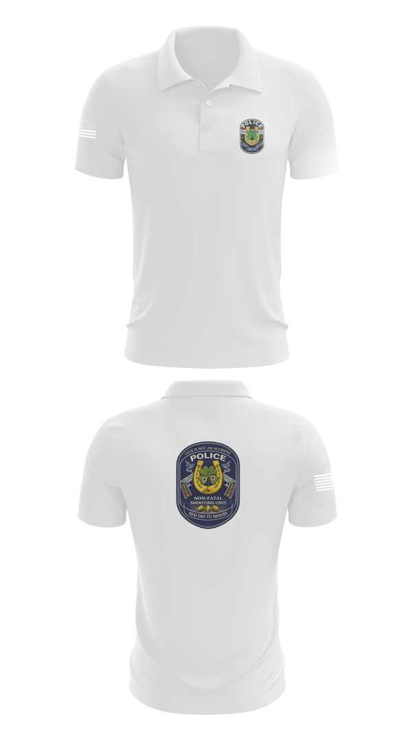 Short Sleeve Performance Polo, Non Fatal Shooting Unit, Police, Teamtime, Team time, sublimation, custom sports apparel, team uniforms, spirit wear, spiritwear, sports uniforms, custom shirts, team store, custom team store, fundraiser sports, apparel fundraiser