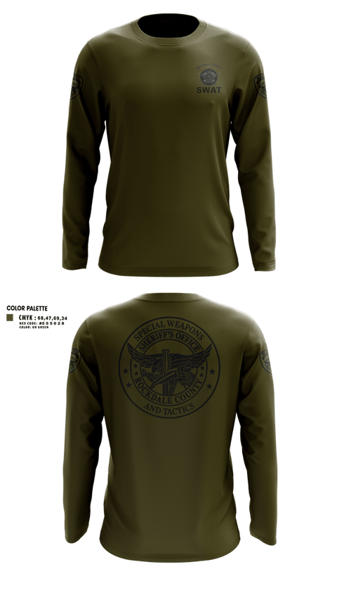 Long Sleeve Performance Shirt, Rockdale SWAT, Police, Teamtime, Team time, sublimation, custom sports apparel, team uniforms, spirit wear, spiritwear, sports uniforms, custom shirts, team store, custom team store, fundraiser sports, apparel fundraiser