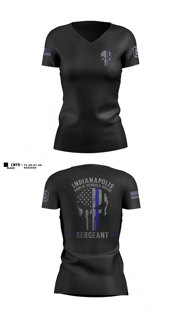 Womens Short Sleeve Vneck Shirt, IPSPD, Police, Teamtime, Team time, sublimation, custom sports apparel, team uniforms, spirit wear, spiritwear, sports uniforms, custom shirts, team store, custom team store, fundraiser sports, apparel fundraiser