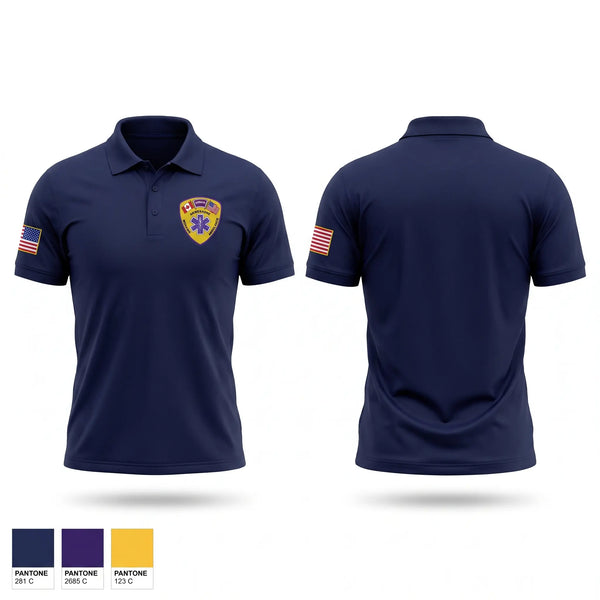 Short Sleeve Performance Polo, Akwesasne Mohawk Ambulance, EMS/EMT, Teamtime, Team time, sublimation, custom sports apparel, team uniforms, spirit wear, spiritwear, sports uniforms, custom shirts, team store, custom team store, fundraiser sports, apparel fundraiser