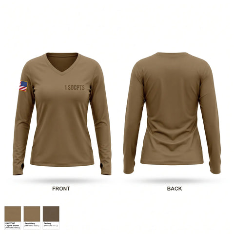 Womens Long Sleeve Vneck Shirt, 1 SOCPTS, Air Force, Teamtime, Team time, sublimation, custom sports apparel, team uniforms, spirit wear, spiritwear, sports uniforms, custom shirts, team store, custom team store, fundraiser sports, apparel fundraiser