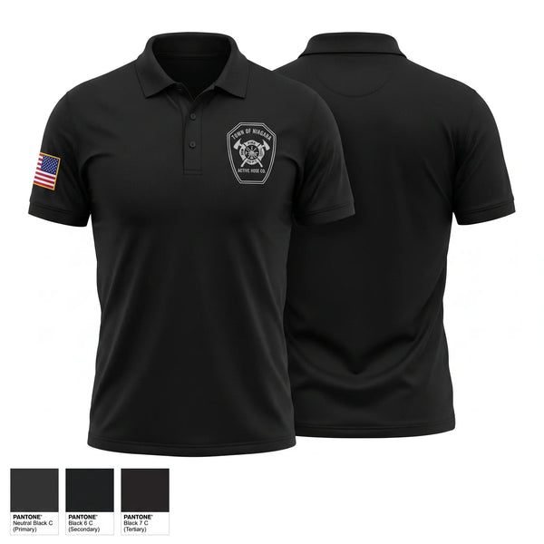 Short Sleeve Performance Polo, Town of Niagara Truck 8, Fire Department, Teamtime, Team time, sublimation, custom sports apparel, team uniforms, spirit wear, spiritwear, sports uniforms, custom shirts, team store, custom team store, fundraiser sports, apparel fundraiser