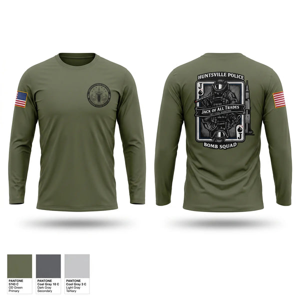 Long Sleeve Performance Shirt, Huntsville Police Department Bomb Squad, Police, Teamtime, Team time, sublimation, custom sports apparel, team uniforms, spirit wear, spiritwear, sports uniforms, custom shirts, team store, custom team store, fundraiser sports, apparel fundraiser