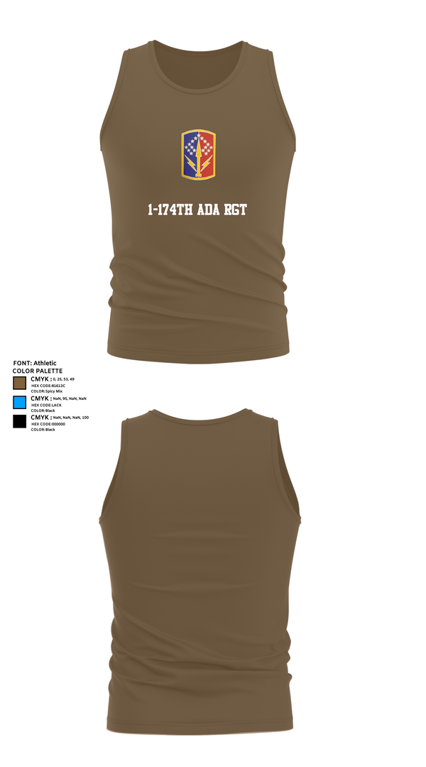 Tank Top, 1-174th ADA RGT, , Teamtime, Team time, sublimation, custom sports apparel, team uniforms, spirit wear, spiritwear, sports uniforms, custom shirts, team store, custom team store, fundraiser sports, apparel fundraiser