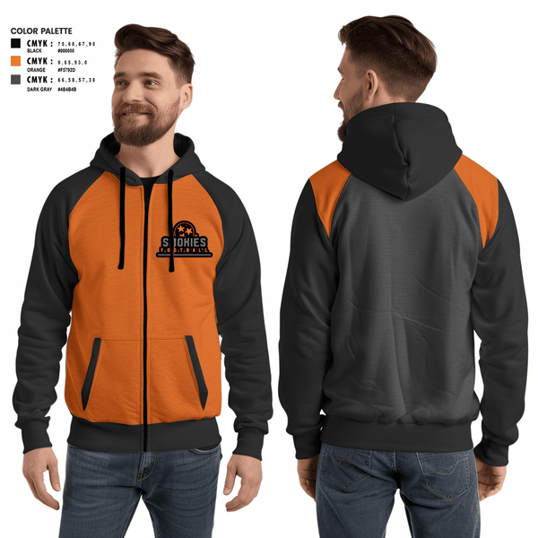 Zip Hoodie, Smokies, Football, Teamtime, Team time, sublimation, custom sports apparel, team uniforms, spirit wear, spiritwear, sports uniforms, custom shirts, team store, custom team store, fundraiser sports, apparel fundraiser