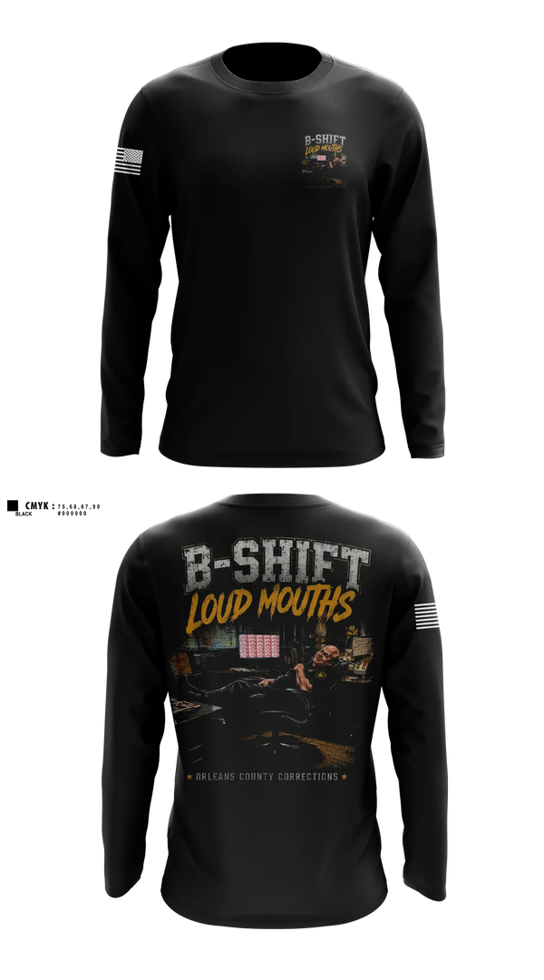 Long Sleeve Performance Shirt, Orleans County Corrections, Police, Teamtime, Team time, sublimation, custom sports apparel, team uniforms, spirit wear, spiritwear, sports uniforms, custom shirts, team store, custom team store, fundraiser sports, apparel fundraiser
