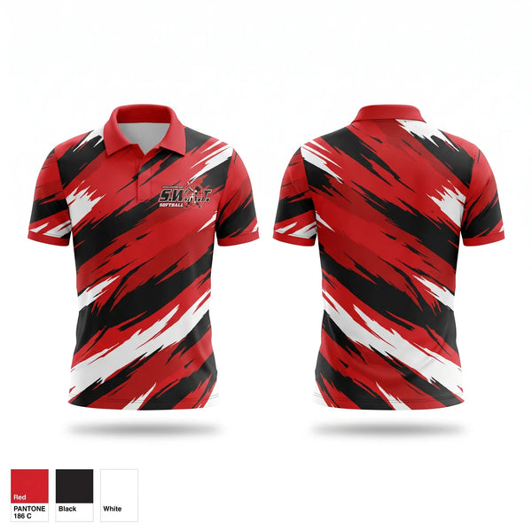 Short Sleeve Performance Polo, S.W.A.T., Softball, Teamtime, Team time, sublimation, custom sports apparel, team uniforms, spirit wear, spiritwear, sports uniforms, custom shirts, team store, custom team store, fundraiser sports, apparel fundraiser