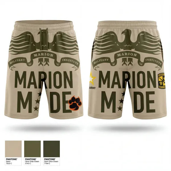 Athletic Shorts With Pockets, MMI ROTC, Army, Teamtime, Team time, sublimation, custom sports apparel, team uniforms, spirit wear, spiritwear, sports uniforms, custom shirts, team store, custom team store, fundraiser sports, apparel fundraiser