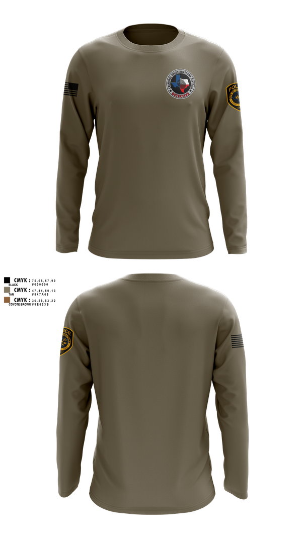 Long Sleeve Performance Shirt, Robstown Police Department, Police, Teamtime, Team time, sublimation, custom sports apparel, team uniforms, spirit wear, spiritwear, sports uniforms, custom shirts, team store, custom team store, fundraiser sports, apparel fundraiser