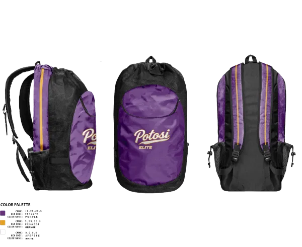 Gear Bag, Potosi Elite, Softball, Teamtime, Team time, sublimation, custom sports apparel, team uniforms, spirit wear, spiritwear, sports uniforms, custom shirts, team store, custom team store, fundraiser sports, apparel fundraiser