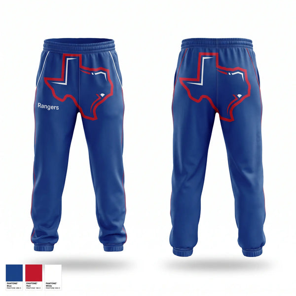 Sweatpants, Rangers, Softball, Teamtime, Team time, sublimation, custom sports apparel, team uniforms, spirit wear, spiritwear, sports uniforms, custom shirts, team store, custom team store, fundraiser sports, apparel fundraiser