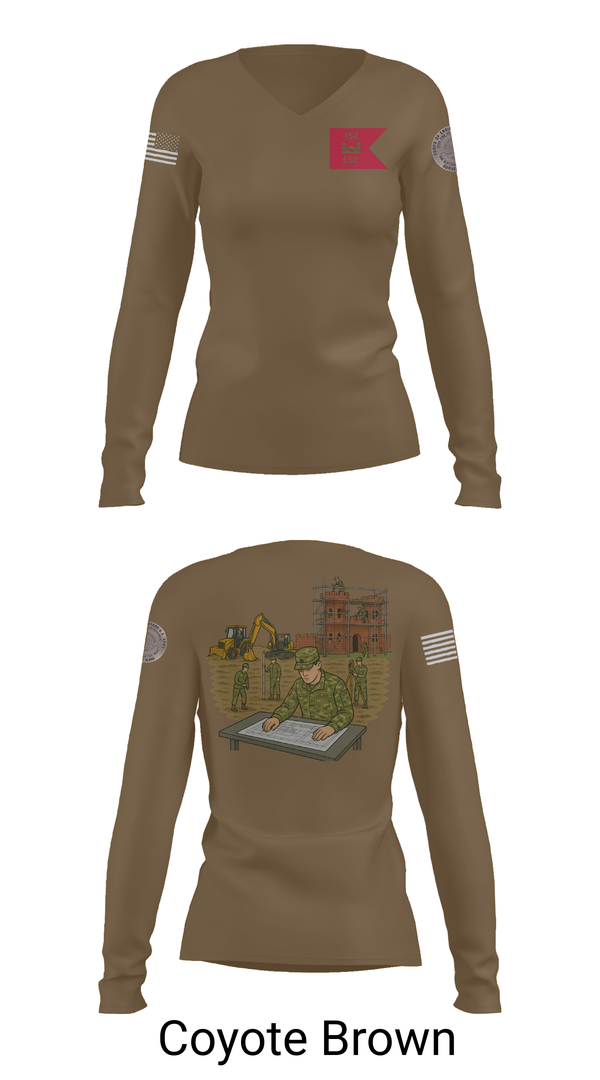 Womens Long Sleeve Vneck Shirt, 152, Army, Teamtime, Team time, sublimation, custom sports apparel, team uniforms, spirit wear, spiritwear, sports uniforms, custom shirts, team store, custom team store, fundraiser sports, apparel fundraiser