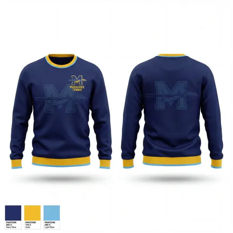 Crew Neck Sweatshirt, Monache High School Tennis, Tennis, Teamtime, Team time, sublimation, custom sports apparel, team uniforms, spirit wear, spiritwear, sports uniforms, custom shirts, team store, custom team store, fundraiser sports, apparel fundraiser