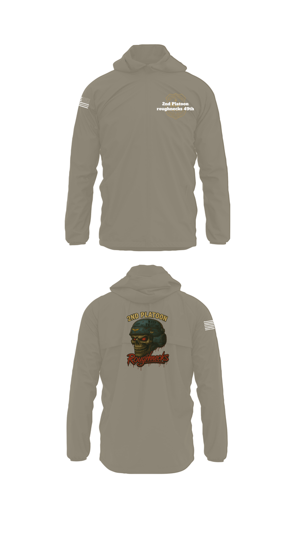 Windbreaker, 2nd Platoon roughnecks 49th, Army, Teamtime, Team time, sublimation, custom sports apparel, team uniforms, spirit wear, spiritwear, sports uniforms, custom shirts, team store, custom team store, fundraiser sports, apparel fundraiser