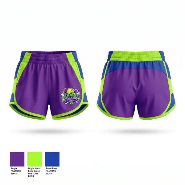 Womens Shorts, Lucky Charms, Softball, Teamtime, Team time, sublimation, custom sports apparel, team uniforms, spirit wear, spiritwear, sports uniforms, custom shirts, team store, custom team store, fundraiser sports, apparel fundraiser
