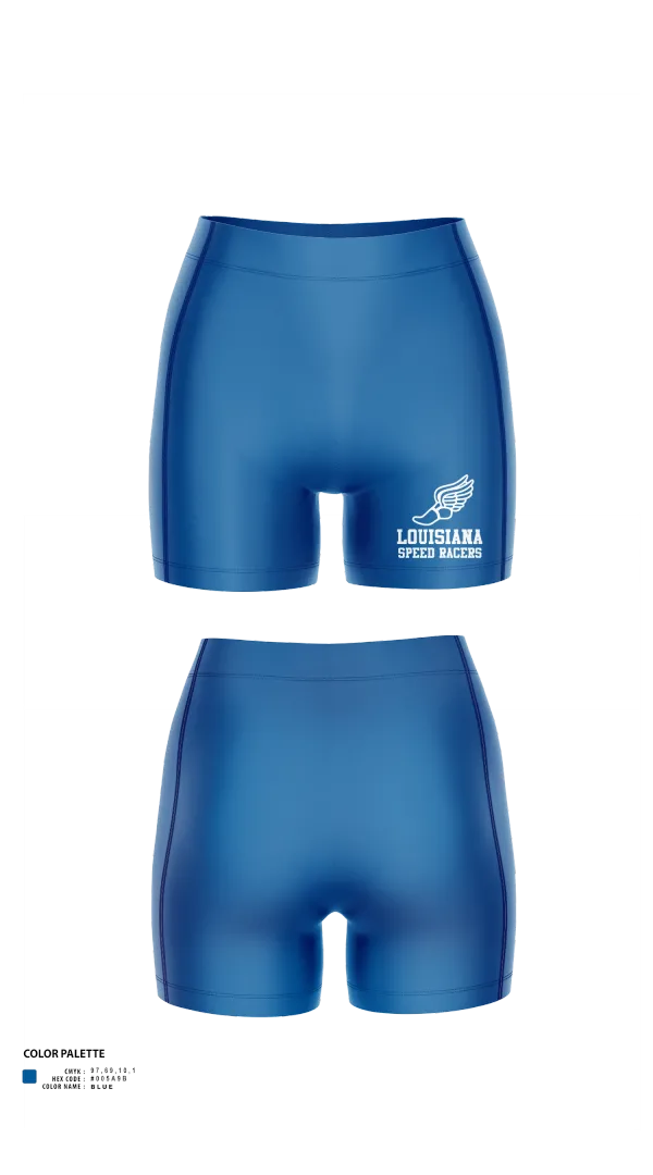 Womens Compression Shorts, Louisiana Speed Racers, Track & Field, Teamtime, Team time, sublimation, custom sports apparel, team uniforms, spirit wear, spiritwear, sports uniforms, custom shirts, team store, custom team store, fundraiser sports, apparel fundraiser