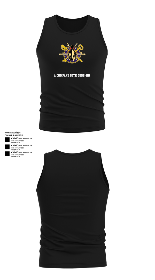 Tank Top, A Company 68th DSSB 4ID, , Teamtime, Team time, sublimation, custom sports apparel, team uniforms, spirit wear, spiritwear, sports uniforms, custom shirts, team store, custom team store, fundraiser sports, apparel fundraiser