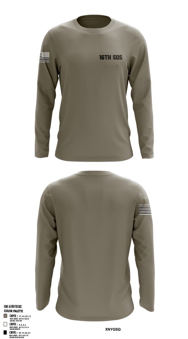 Long Sleeve Performance Shirt, 16th SOS, Air Force, Teamtime, Team time, sublimation, custom sports apparel, team uniforms, spirit wear, spiritwear, sports uniforms, custom shirts, team store, custom team store, fundraiser sports, apparel fundraiser