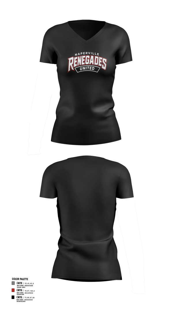 Womens Short Sleeve Vneck Shirt, Naperville Renegades, Baseball, Teamtime, Team time, sublimation, custom sports apparel, team uniforms, spirit wear, spiritwear, sports uniforms, custom shirts, team store, custom team store, fundraiser sports, apparel fundraiser