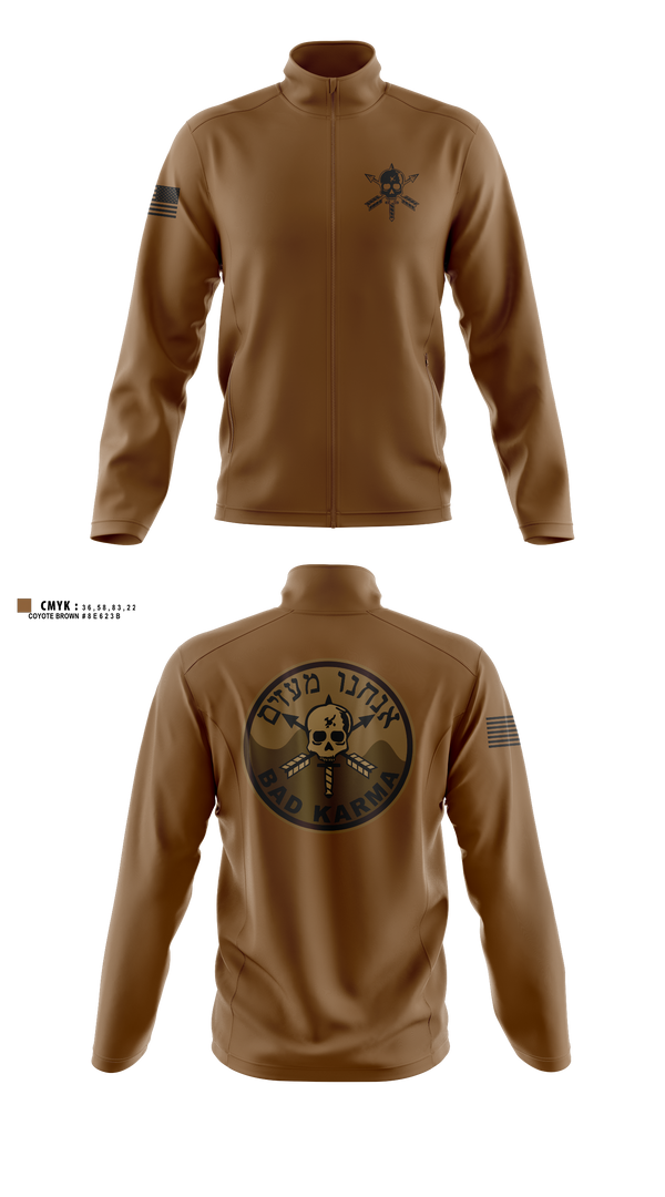 Fleece Jacket, Bad Karma, Army, Teamtime, Team time, sublimation, custom sports apparel, team uniforms, spirit wear, spiritwear, sports uniforms, custom shirts, team store, custom team store, fundraiser sports, apparel fundraiser