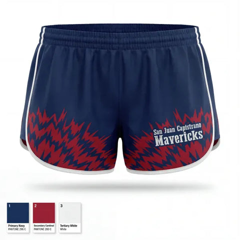 Womens Shorts, San Juan Capistrano Mavericks, Baseball, Teamtime, Team time, sublimation, custom sports apparel, team uniforms, spirit wear, spiritwear, sports uniforms, custom shirts, team store, custom team store, fundraiser sports, apparel fundraiser