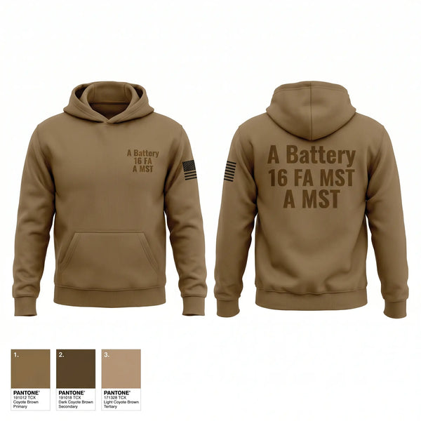 Hoodie, A Battery, 1-6 FA, A MST, Army, Teamtime, Team time, sublimation, custom sports apparel, team uniforms, spirit wear, spiritwear, sports uniforms, custom shirts, team store, custom team store, fundraiser sports, apparel fundraiser
