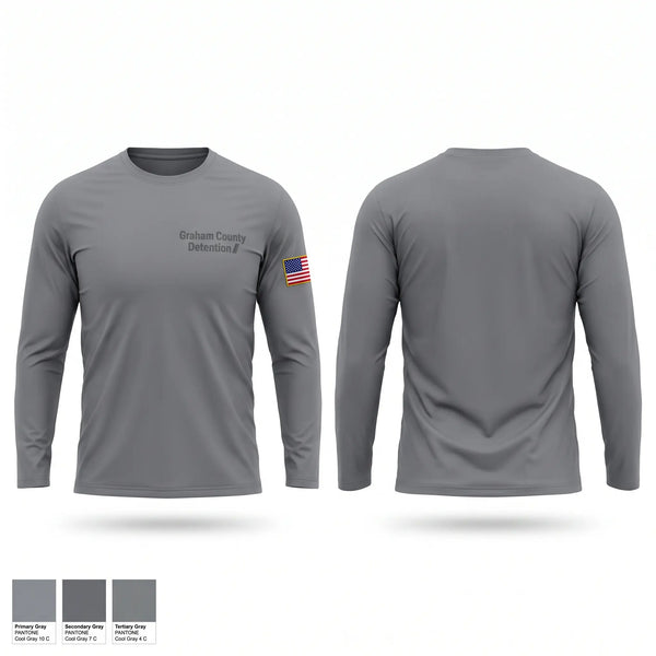 Long Sleeve Performance Shirt, Graham County Detention, Police, Teamtime, Team time, sublimation, custom sports apparel, team uniforms, spirit wear, spiritwear, sports uniforms, custom shirts, team store, custom team store, fundraiser sports, apparel fundraiser