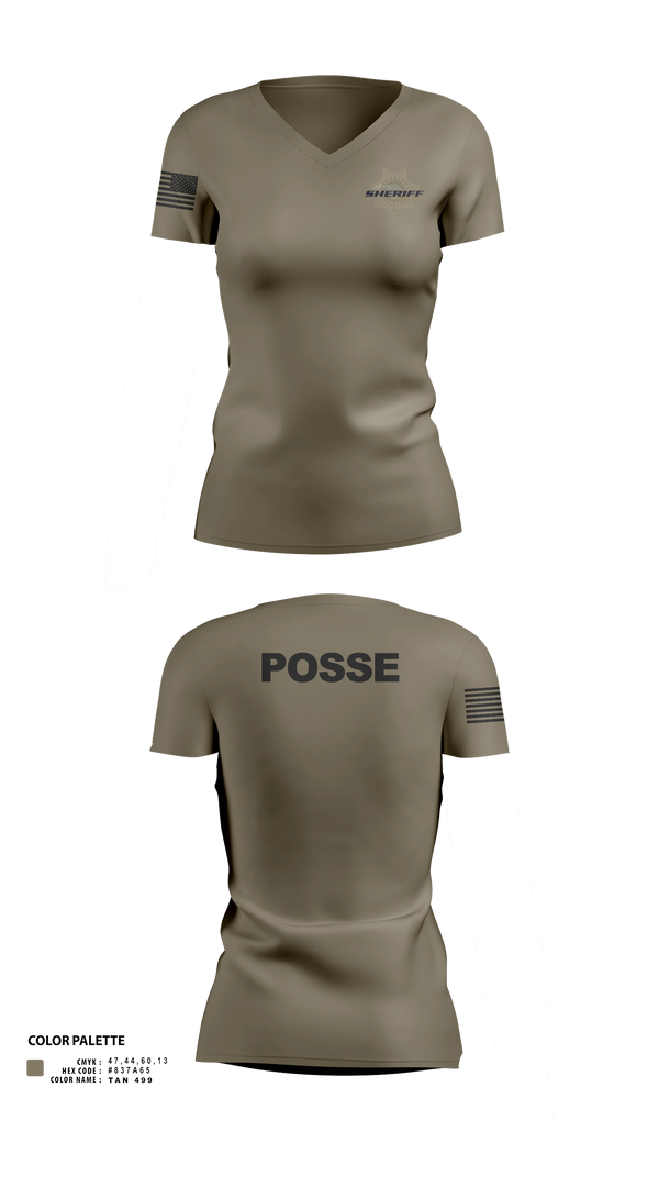 Womens Short Sleeve Vneck Shirt, Flathead County Sheriff's Office, Police, Teamtime, Team time, sublimation, custom sports apparel, team uniforms, spirit wear, spiritwear, sports uniforms, custom shirts, team store, custom team store, fundraiser sports, apparel fundraiser