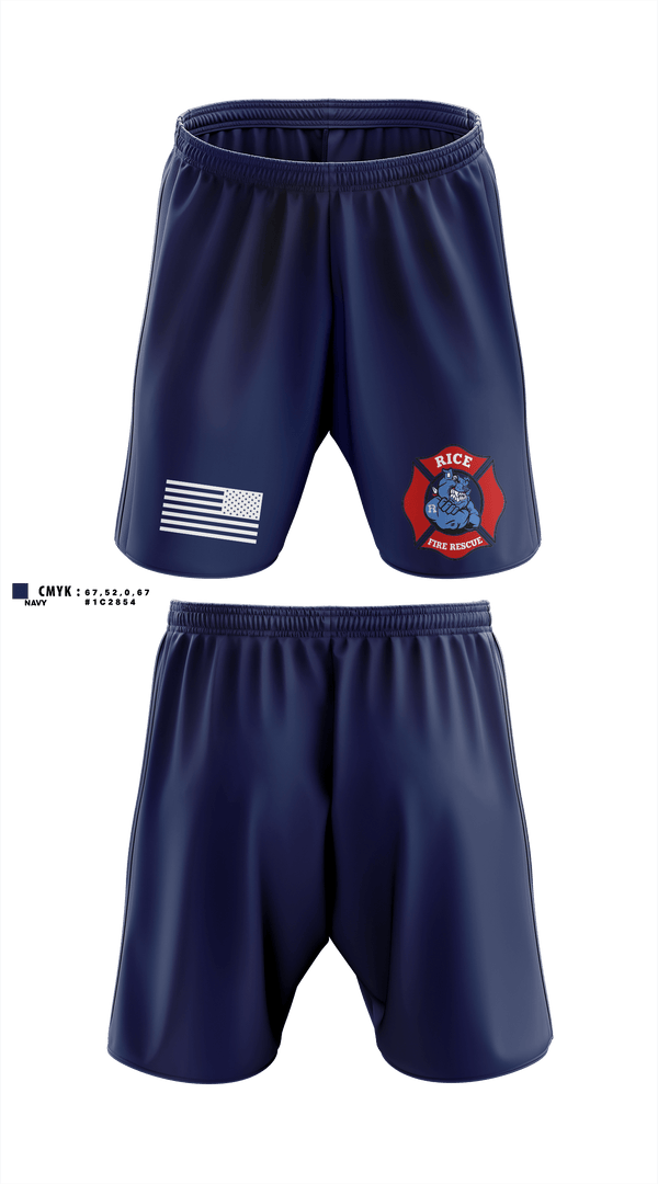 Athletic Shorts With Pockets, Rice Fire Dept, Fire Department, Teamtime, Team time, sublimation, custom sports apparel, team uniforms, spirit wear, spiritwear, sports uniforms, custom shirts, team store, custom team store, fundraiser sports, apparel fundraiser
