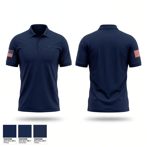Short Sleeve Performance Polo, SPARTA POLICE, Police, Teamtime, Team time, sublimation, custom sports apparel, team uniforms, spirit wear, spiritwear, sports uniforms, custom shirts, team store, custom team store, fundraiser sports, apparel fundraiser