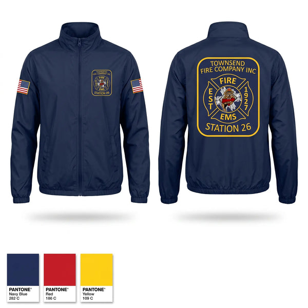 Windbreaker, Townsend Fire Company, Fire Department, Teamtime, Team time, sublimation, custom sports apparel, team uniforms, spirit wear, spiritwear, sports uniforms, custom shirts, team store, custom team store, fundraiser sports, apparel fundraiser