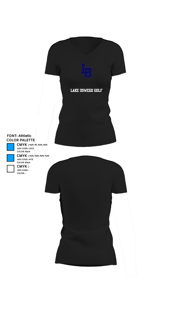 Womens Short Sleeve Vneck Shirt, Lake Oswego Golf, Golf, Teamtime, Team time, sublimation, custom sports apparel, team uniforms, spirit wear, spiritwear, sports uniforms, custom shirts, team store, custom team store, fundraiser sports, apparel fundraiser
