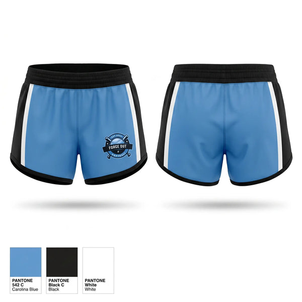 Womens Shorts, Force Out, Softball, Teamtime, Team time, sublimation, custom sports apparel, team uniforms, spirit wear, spiritwear, sports uniforms, custom shirts, team store, custom team store, fundraiser sports, apparel fundraiser