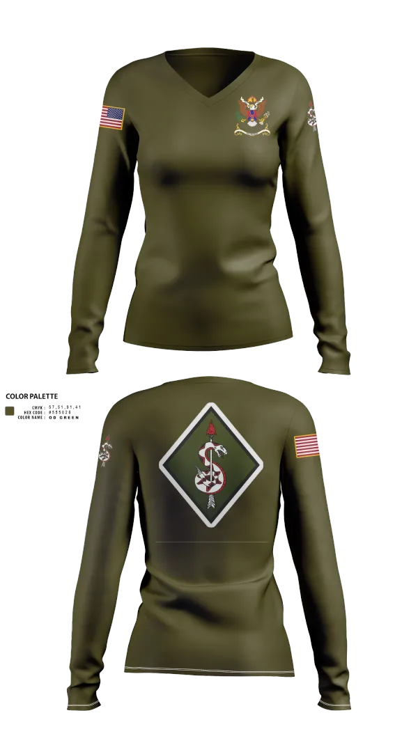 Womens Long Sleeve Vneck Shirt, , National Guard, Teamtime, Team time, sublimation, custom sports apparel, team uniforms, spirit wear, spiritwear, sports uniforms, custom shirts, team store, custom team store, fundraiser sports, apparel fundraiser