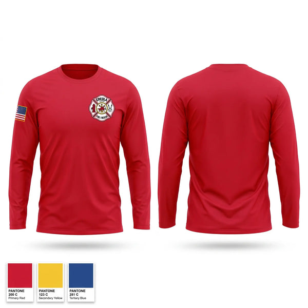 Long Sleeve Performance Shirt, CREOLA FIRE / RESCUE, Fire Department, Teamtime, Team time, sublimation, custom sports apparel, team uniforms, spirit wear, spiritwear, sports uniforms, custom shirts, team store, custom team store, fundraiser sports, apparel fundraiser
