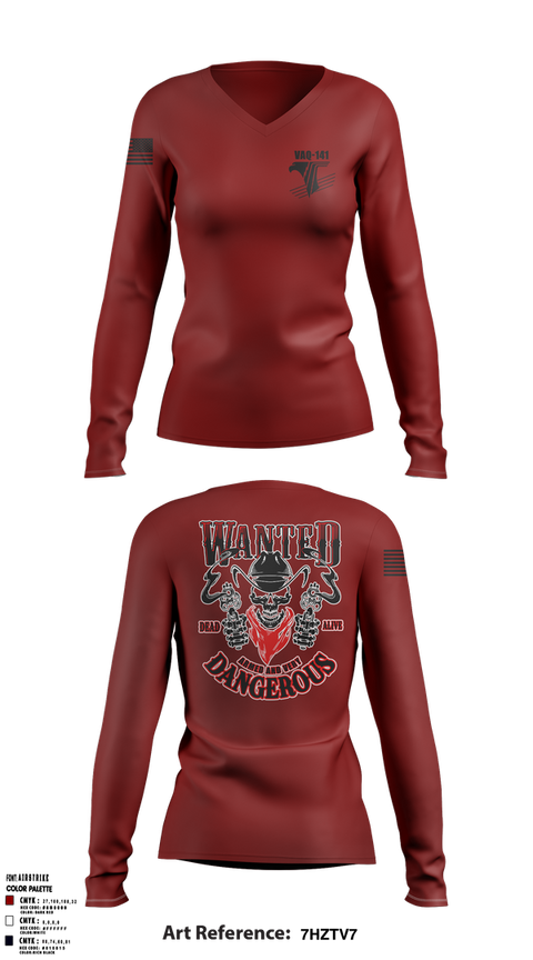 Womens Long Sleeve Vneck Shirt, Vaq-141, , Teamtime, Team time, sublimation, custom sports apparel, team uniforms, spirit wear, spiritwear, sports uniforms, custom shirts, team store, custom team store, fundraiser sports, apparel fundraiser