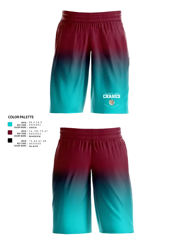 Athletic Shorts With Pockets, Gladys Jung Cranes Cross Country, Cross Country, Teamtime, Team time, sublimation, custom sports apparel, team uniforms, spirit wear, spiritwear, sports uniforms, custom shirts, team store, custom team store, fundraiser sports, apparel fundraiser