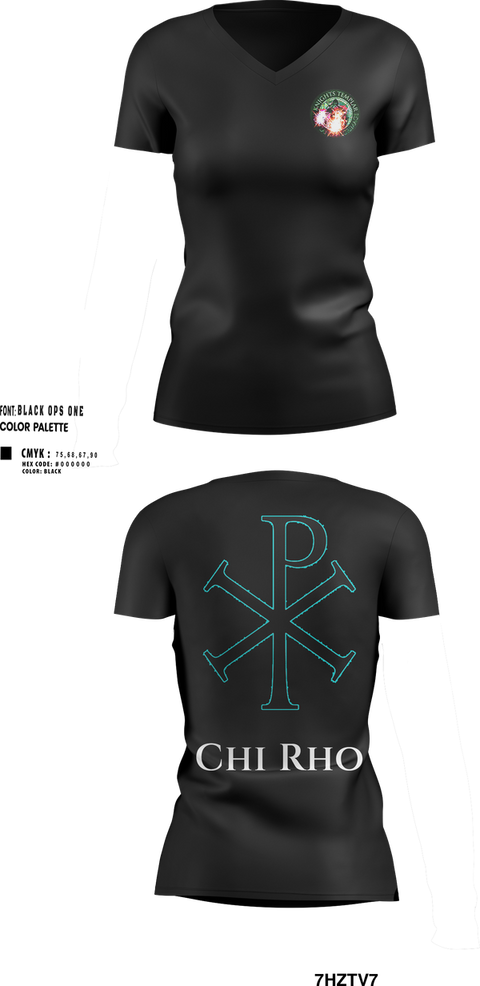 Womens Short Sleeve Vneck Shirt, Templar Knight's, , Teamtime, Team time, sublimation, custom sports apparel, team uniforms, spirit wear, spiritwear, sports uniforms, custom shirts, team store, custom team store, fundraiser sports, apparel fundraiser