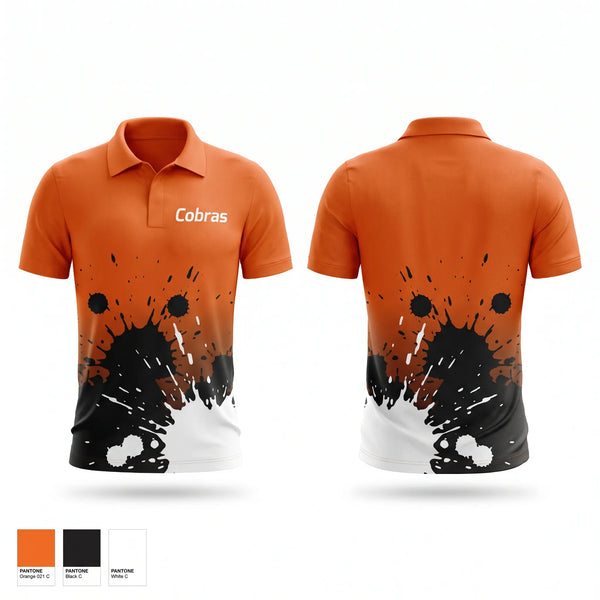 Short Sleeve Performance Polo, Cobras, Baseball, Teamtime, Team time, sublimation, custom sports apparel, team uniforms, spirit wear, spiritwear, sports uniforms, custom shirts, team store, custom team store, fundraiser sports, apparel fundraiser