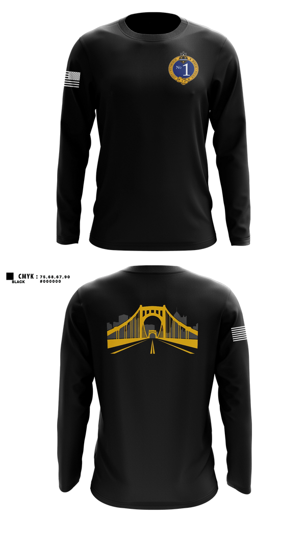 Long Sleeve Performance Shirt, Pittsburgh Police Zone 1, Police, Teamtime, Team time, sublimation, custom sports apparel, team uniforms, spirit wear, spiritwear, sports uniforms, custom shirts, team store, custom team store, fundraiser sports, apparel fundraiser