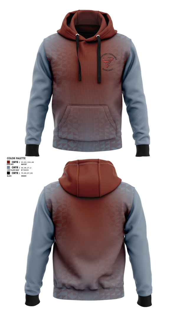 Hoodie, Bradford Middle School Tornadoes, Women's Basketball, Teamtime, Team time, sublimation, custom sports apparel, team uniforms, spirit wear, spiritwear, sports uniforms, custom shirts, team store, custom team store, fundraiser sports, apparel fundraiser