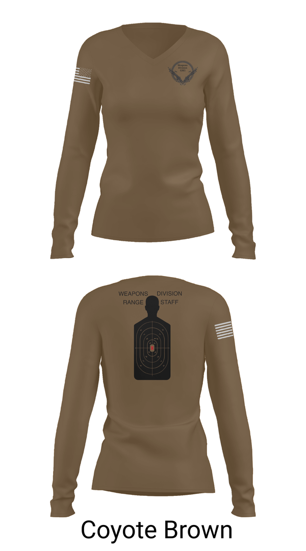 Womens Long Sleeve Vneck Shirt, WEAPONS DIVISION, , Teamtime, Team time, sublimation, custom sports apparel, team uniforms, spirit wear, spiritwear, sports uniforms, custom shirts, team store, custom team store, fundraiser sports, apparel fundraiser
